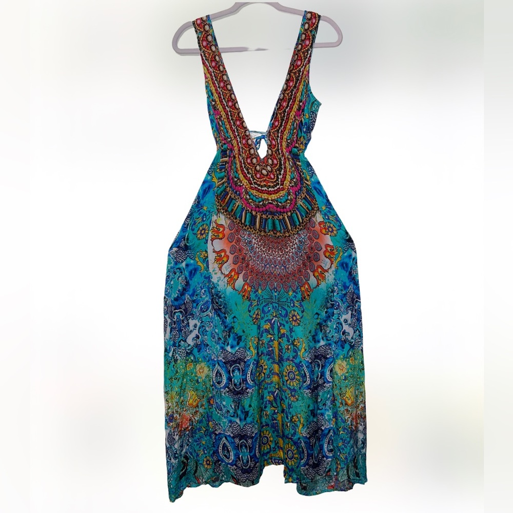Narcisa Lang dress size M 💯 silk viscose - Picture 3 of 16